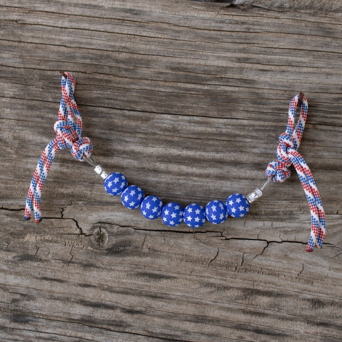 NRS Blue Stars Silicone Beaded Curb Strap