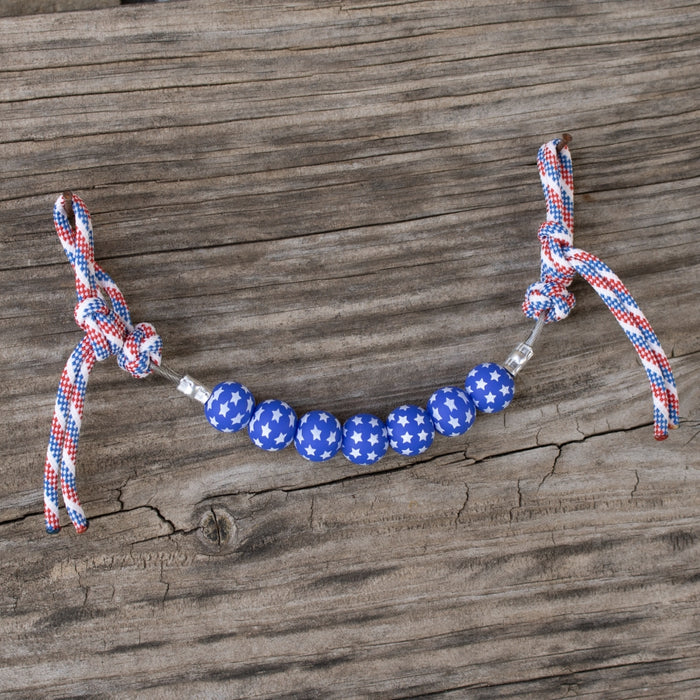 NRS Blue Stars Silicone Beaded Curb Strap