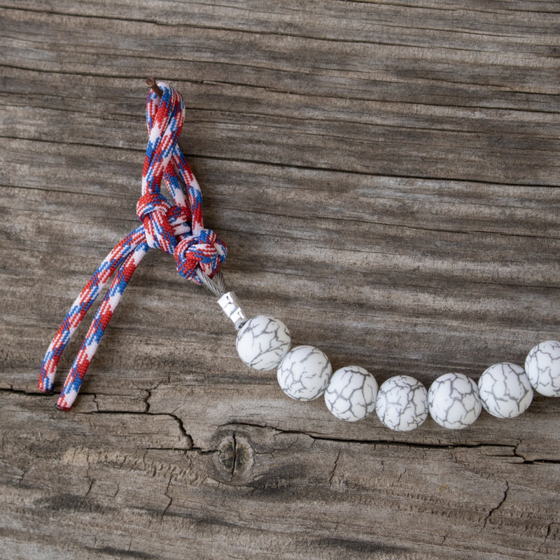 NRS White Crackle Independence Silicone Beaded Curb Strap