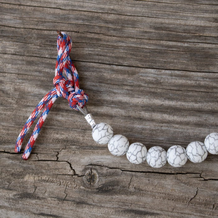NRS White Crackle Independence Silicone Beaded Curb Strap