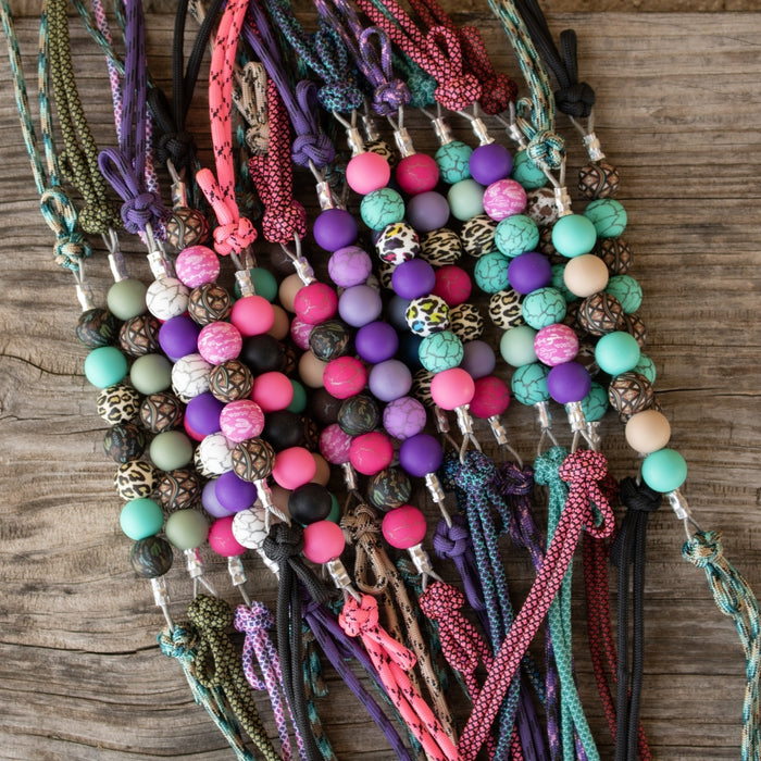NRS Assorted Multi Colors Silicone Beaded Curb Strap
