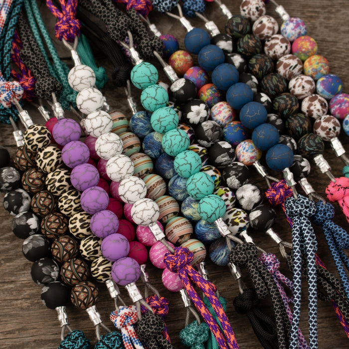NRS Assorted Solid Patterns Silicone Beaded Curb Strap