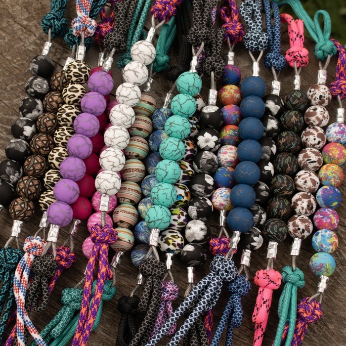 NRS Assorted Solid Patterns Silicone Beaded Curb Strap