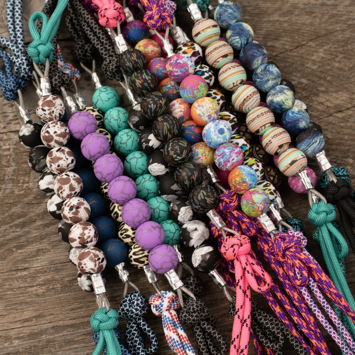 NRS Assorted Solid Patterns Silicone Beaded Curb Strap