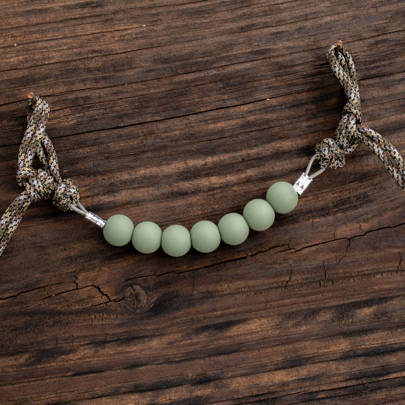 NRS Brushland Green Silicone Beaded Curb Strap