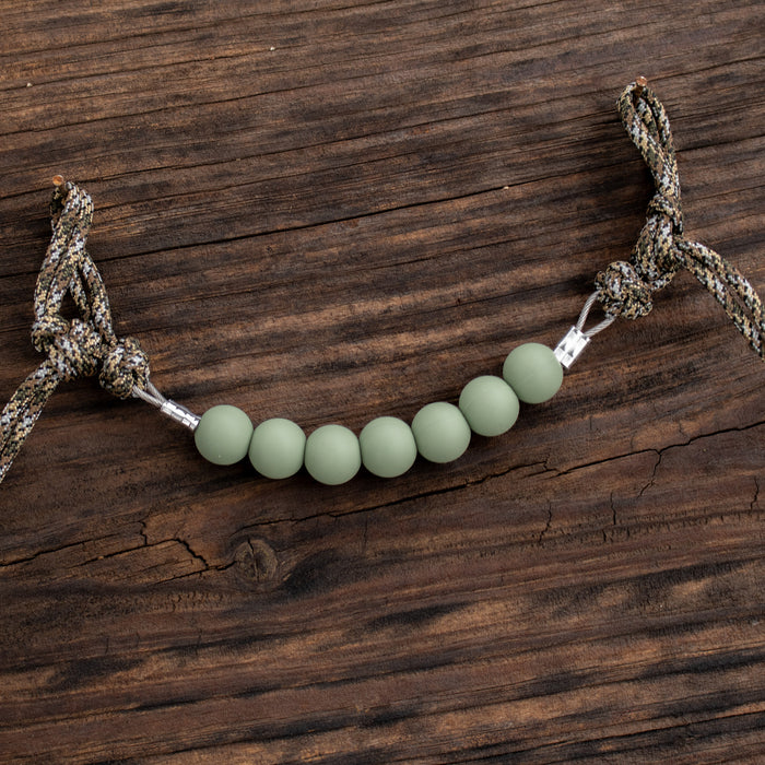 NRS Brushland Green Silicone Beaded Curb Strap