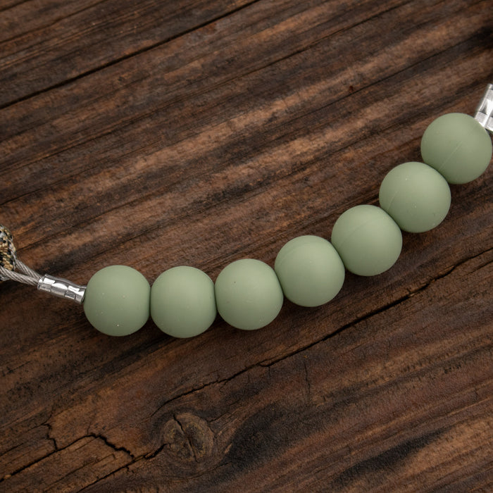 NRS Brushland Green Silicone Beaded Curb Strap