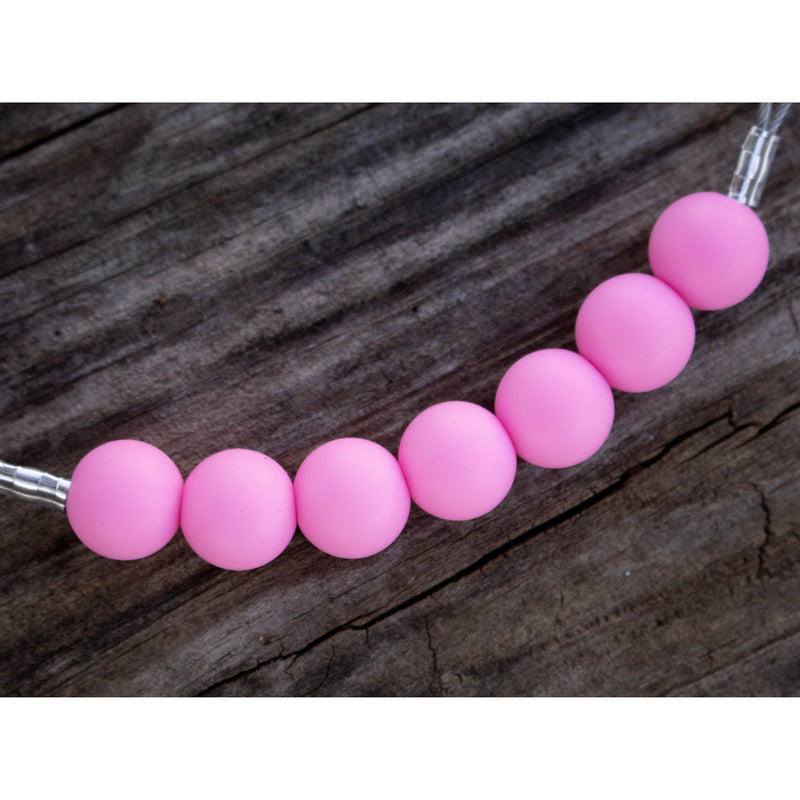 NRS Bubblegum Pink Silicone Beaded Curb Strap