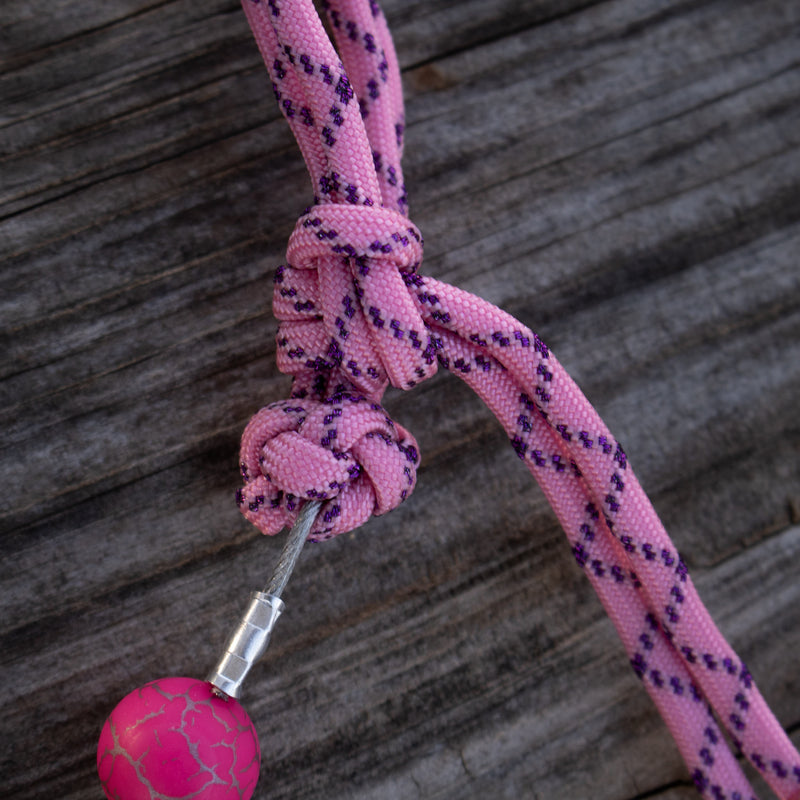 NRS Hot Pink Crackle Leopard Silicone Beaded Curb Strap