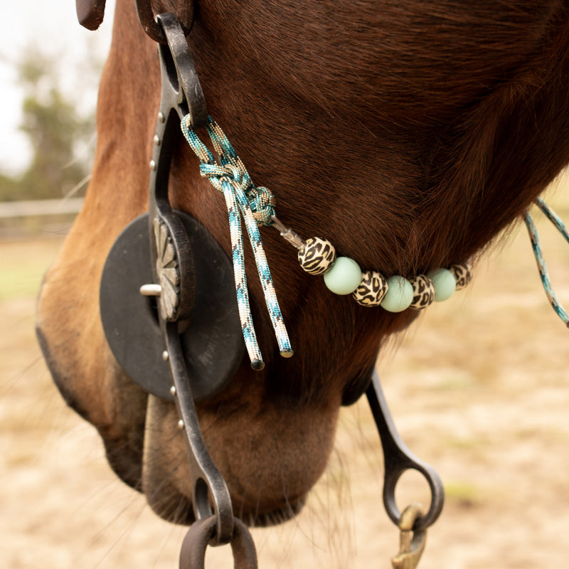 NRS Mint Leopard Silicone Beaded Curb Strap
