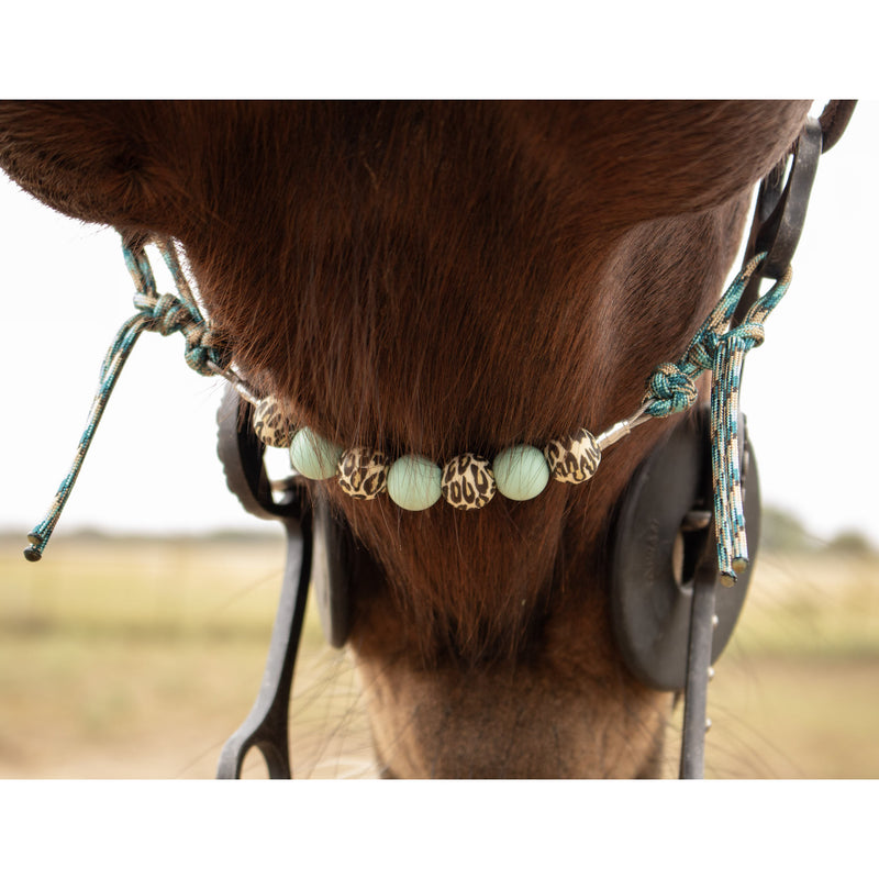 NRS Mint Leopard Silicone Beaded Curb Strap