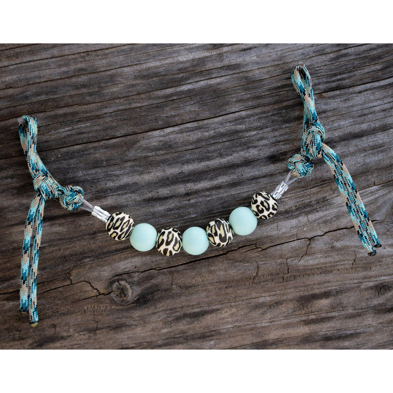 NRS Mint Leopard Silicone Beaded Curb Strap