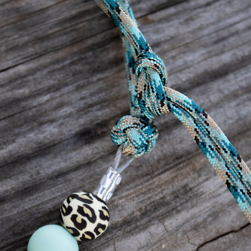 NRS Mint Leopard Silicone Beaded Curb Strap