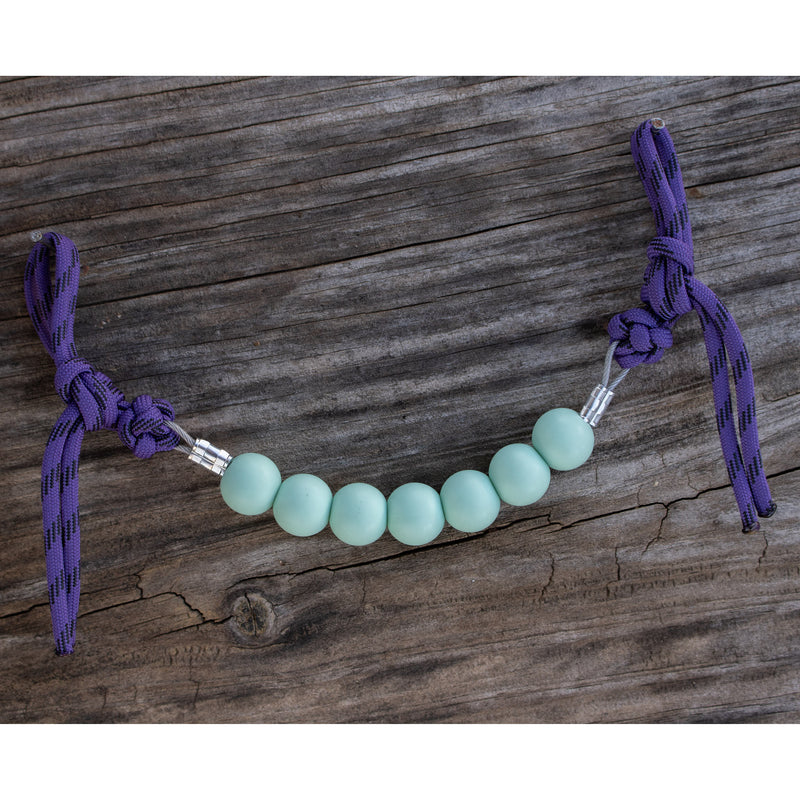 NRS Solid Mint Purple Diamond Silicone Beaded Curb Strap