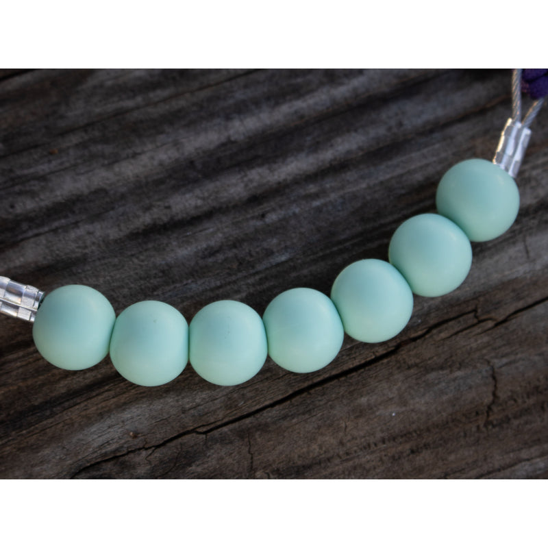NRS Solid Mint Purple Diamond Silicone Beaded Curb Strap