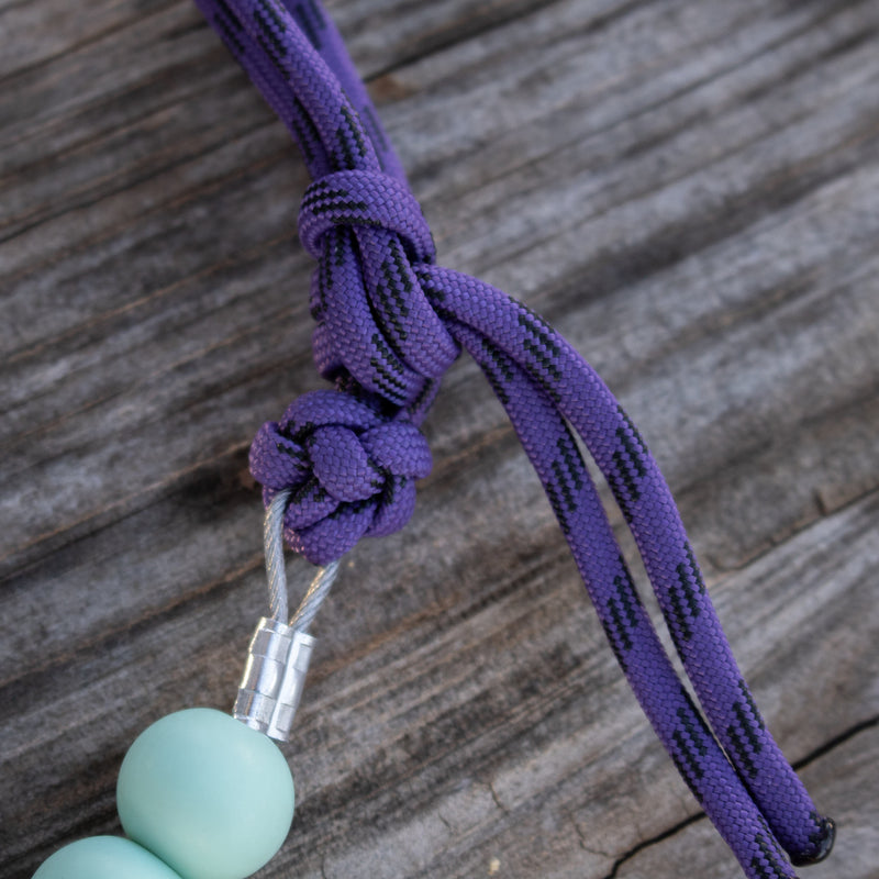 NRS Solid Mint Purple Diamond Silicone Beaded Curb Strap