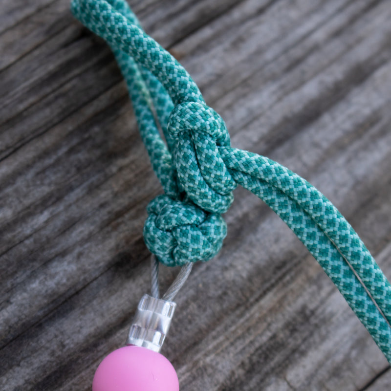 NRS Pink Turquoise Leopard Silicone Beaded Curb Strap