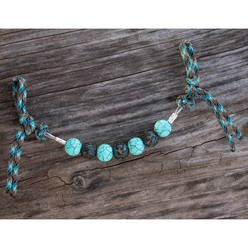 NRS Turquoise Crackle Cactus Silicone Beaded Curb Strap