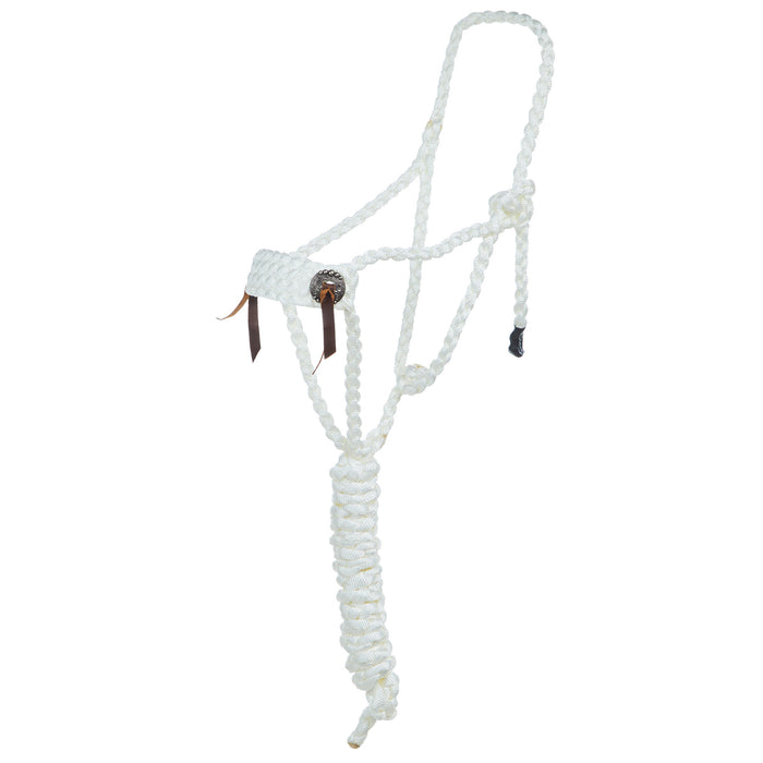 Special C Muletape Halter and 8ft Lead Rope with Slotted Conchos