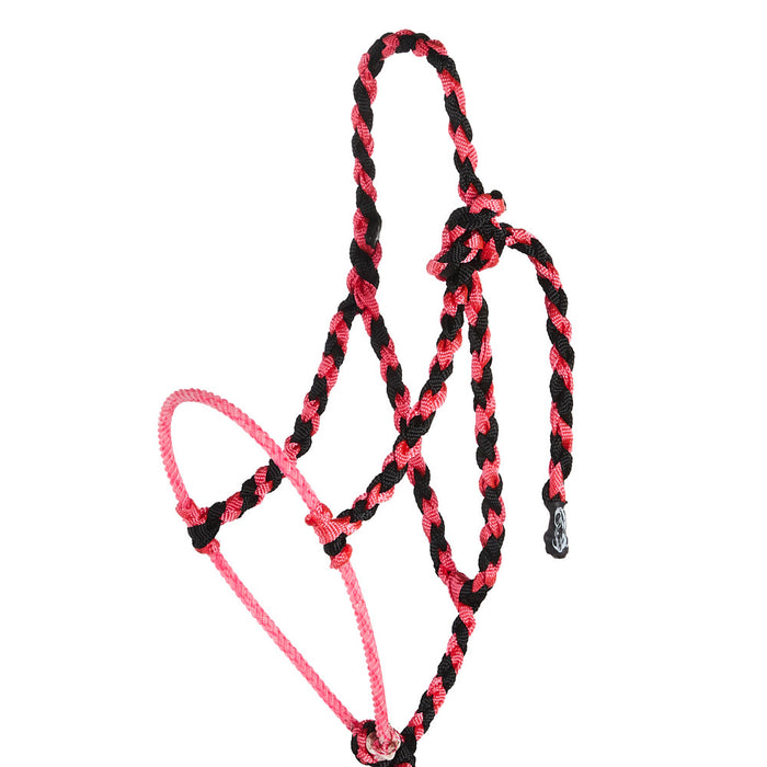Special C Muletape Black and Neon Pink Lariat Rope Noseband Muletape Halter