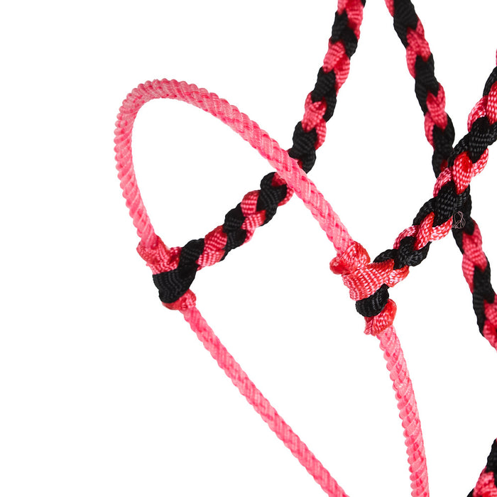 Special C Muletape Black and Neon Pink Lariat Rope Noseband Muletape Halter
