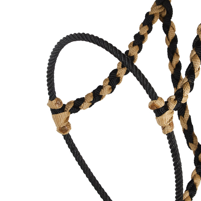 Special C Muletape Sand and Black Lariat Rope Noseband Muletape Halter