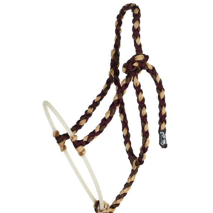 Special C Muletape Burgundy, Chocolate and Sand Lariat Rope Noseband Muletape Halter