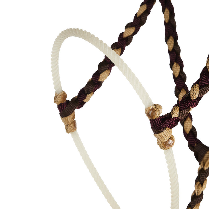 Special C Muletape Burgundy, Chocolate and Sand Lariat Rope Noseband Muletape Halter
