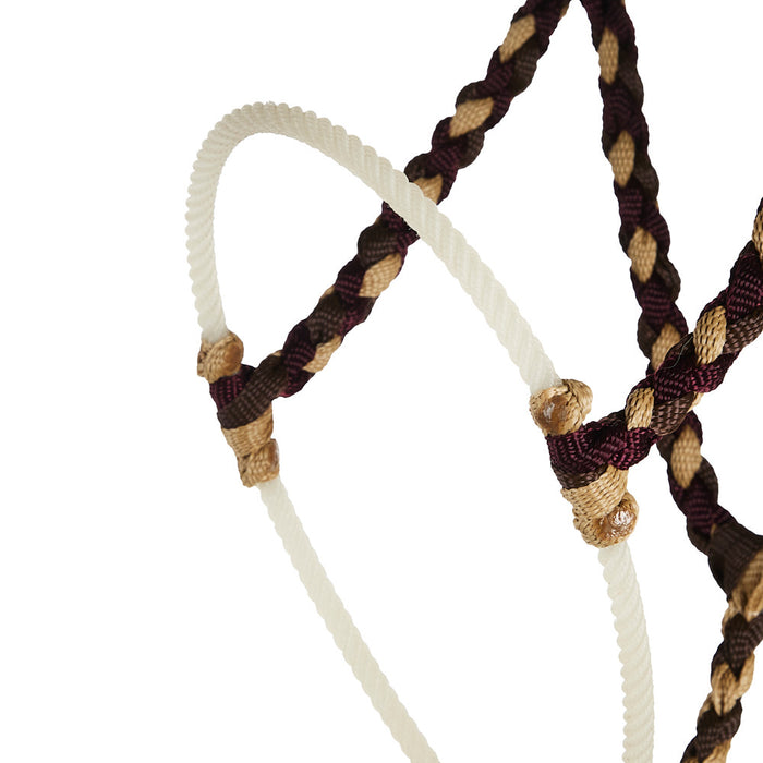 Special C Muletape Burgundy, Chocolate and Sand Lariat Rope Noseband Muletape Halter