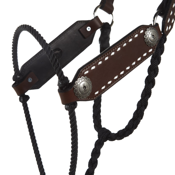 Special C Muletape Shotgun Rope Nose Black Muletape Halter with 8ft attached lead