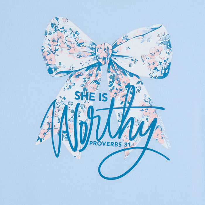 Southern Couture Women's She Is Worthy Tee Shirt