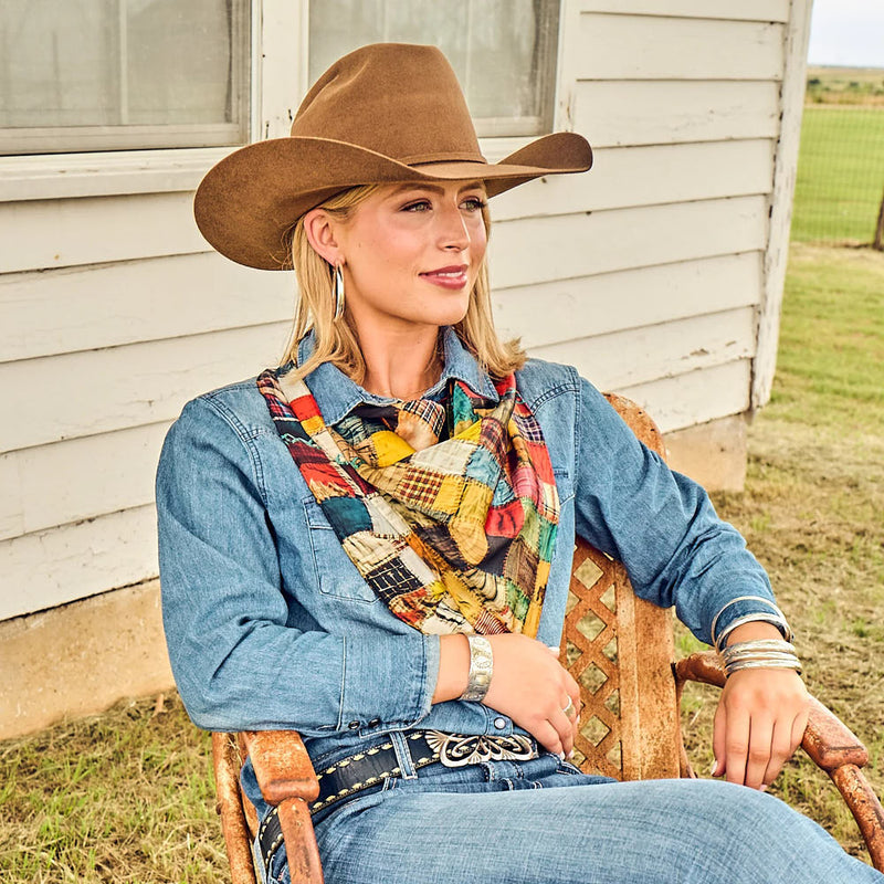 Fringe Scarves Crazy Quilt Long Tall