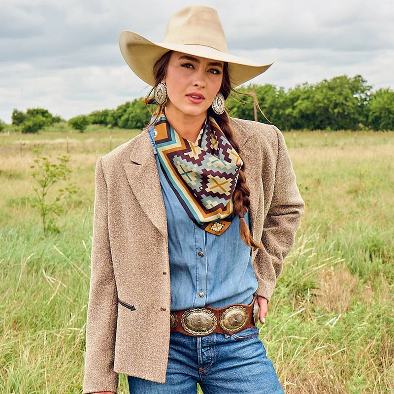 Fringe Scarves Chambray El Azteca Long Tall