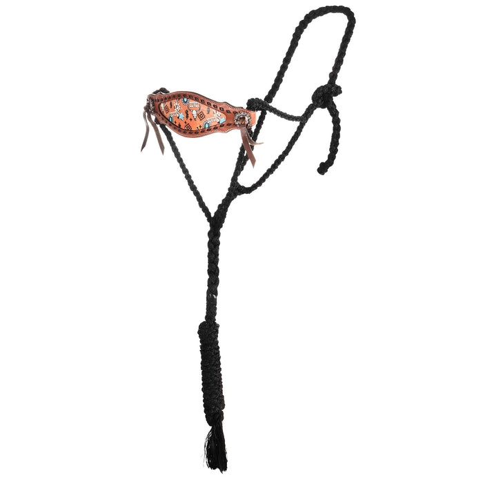Schulz Equine Howdy Bronc Noseband Braided Rope Horse Halter