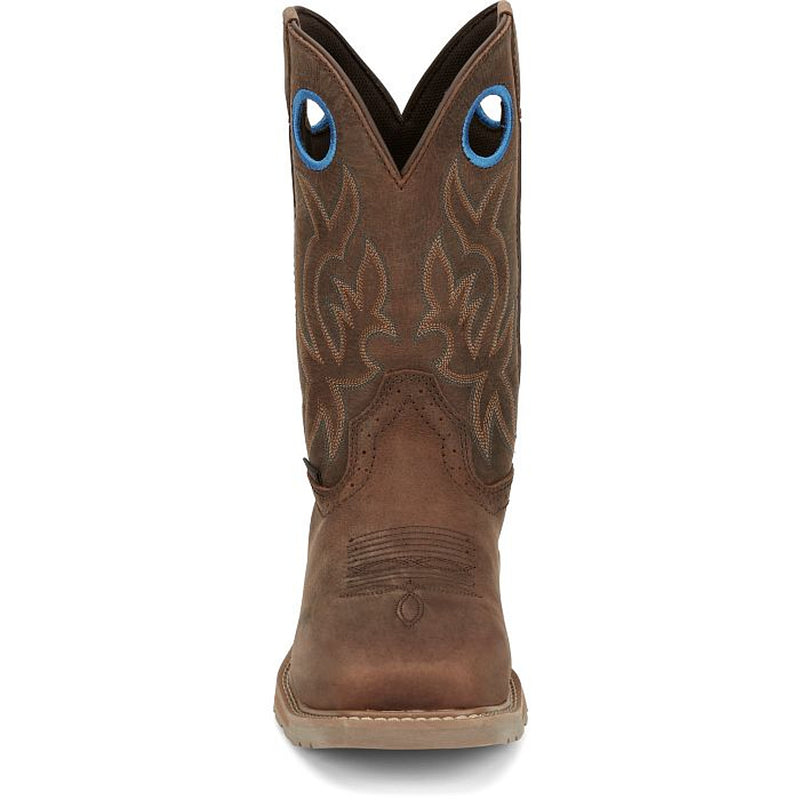 Justin Boots Mens All Around 11in Top Steel Square Toe Work Boot