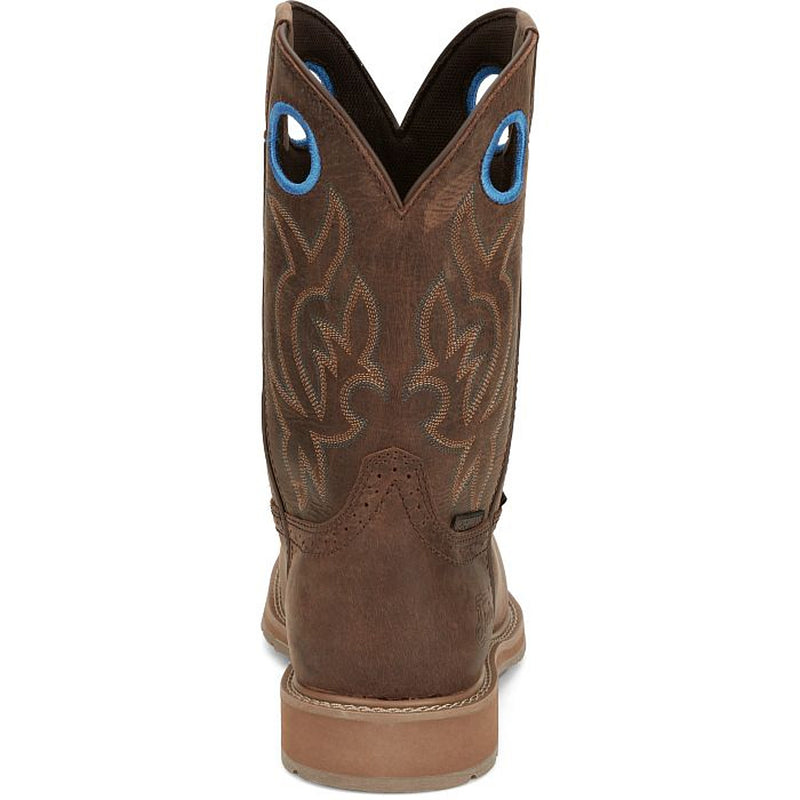 Justin Boots Mens All Around 11in Top Steel Square Toe Work Boot