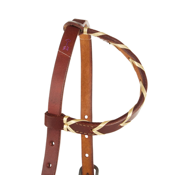 Rafter T Ranch Company Metallic Gold Laced Single Ear Headstall
