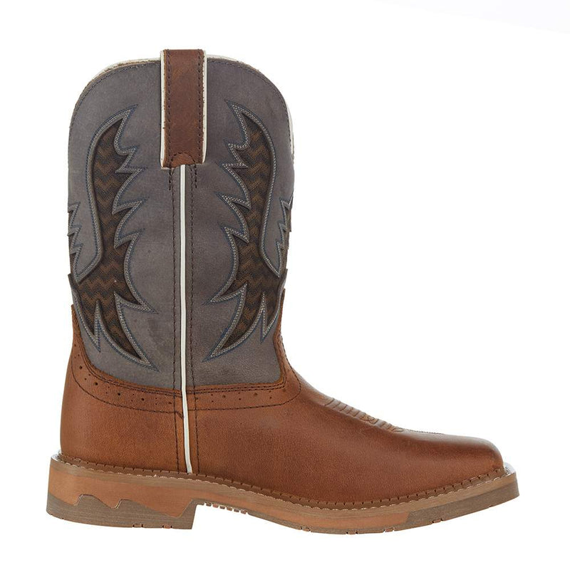 Justin Boot Company Men's Stampede Bolt Redwood Water Buffalo 11in Top Independence Boot