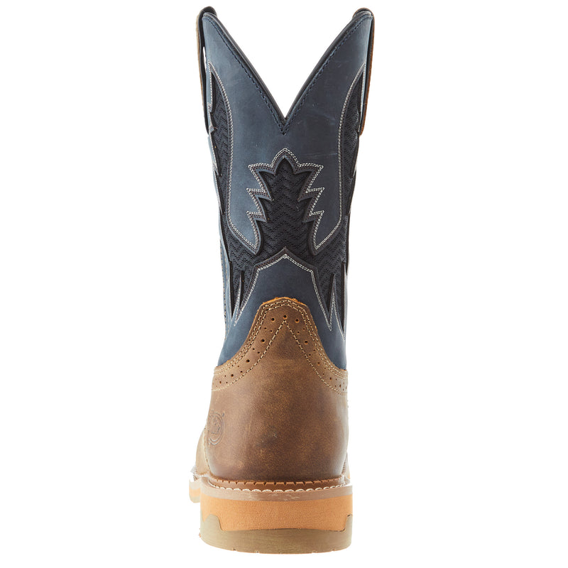 Justin Boot Company Mens Stampede Bolt Peanut Tan 11 In Top Nano Comp Square Toe Work Boot