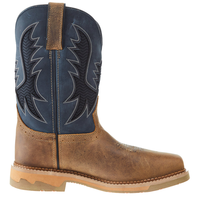 Justin Boot Company Mens Stampede Bolt Peanut Tan 11 In Top Nano Comp Square Toe Work Boot