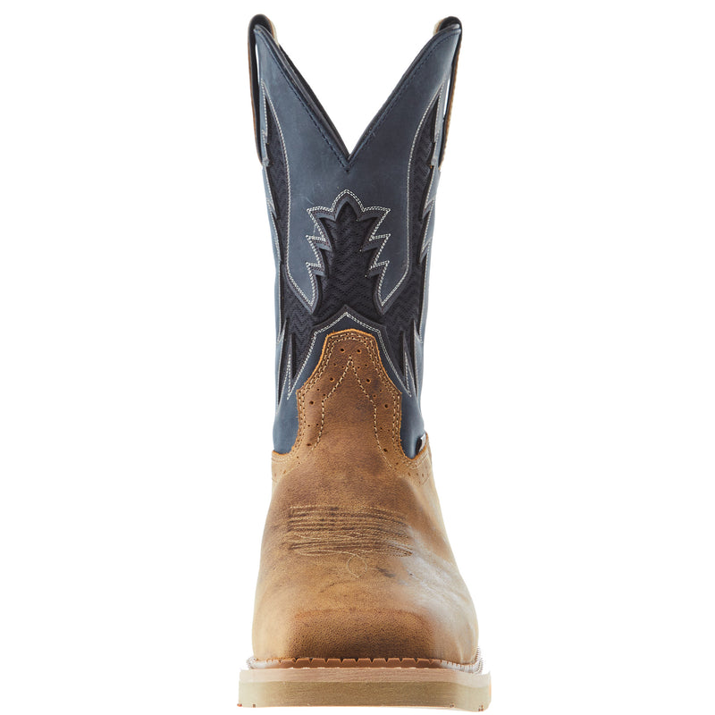 Justin Boot Company Mens Stampede Bolt Peanut Tan 11 In Top Nano Comp Square Toe Work Boot