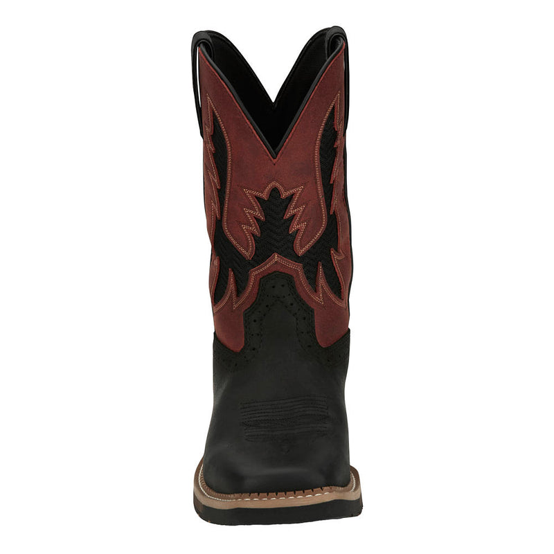 Justin Boot Company Men's Stampede Bolt Coal Black 11 In Top Soft Square Toe Work Boot