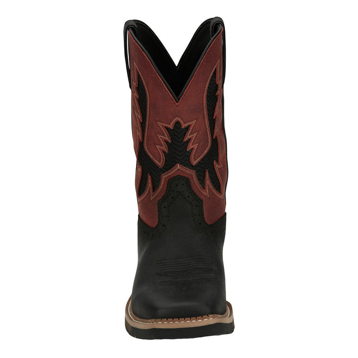 Justin Boot Company Men's Stampede Bolt Coal Black 11 In Top Soft Square Toe Work Boot