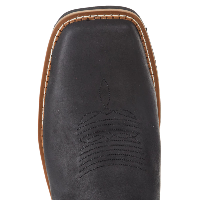 Justin Boots Mens Stampede Bolt Coal Black 11 In Top Nano Comp Square Toe Work Boot
