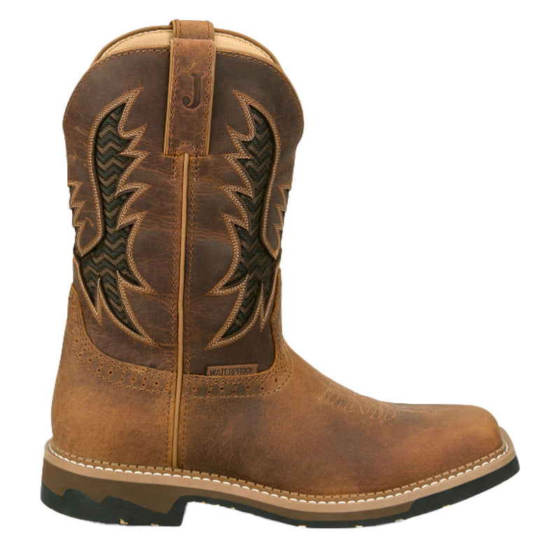 Justin Boot Company Men's Bolt Pecan 11in Soft Square Toe Work Boot