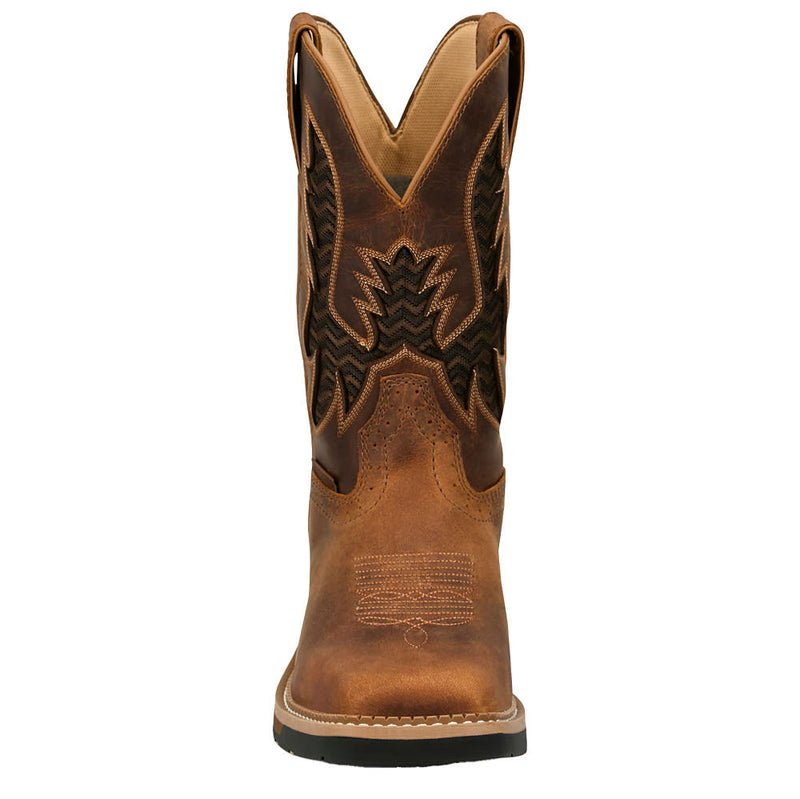 Justin Boot Company Men's Bolt Pecan 11in Soft Square Toe Work Boot