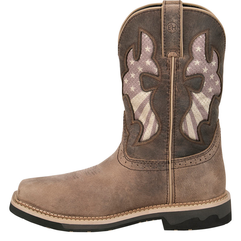 Justin Boot Company Men's Bolt Brown Vamp 11in Top Comp Square Toe Waterproof Work Boot