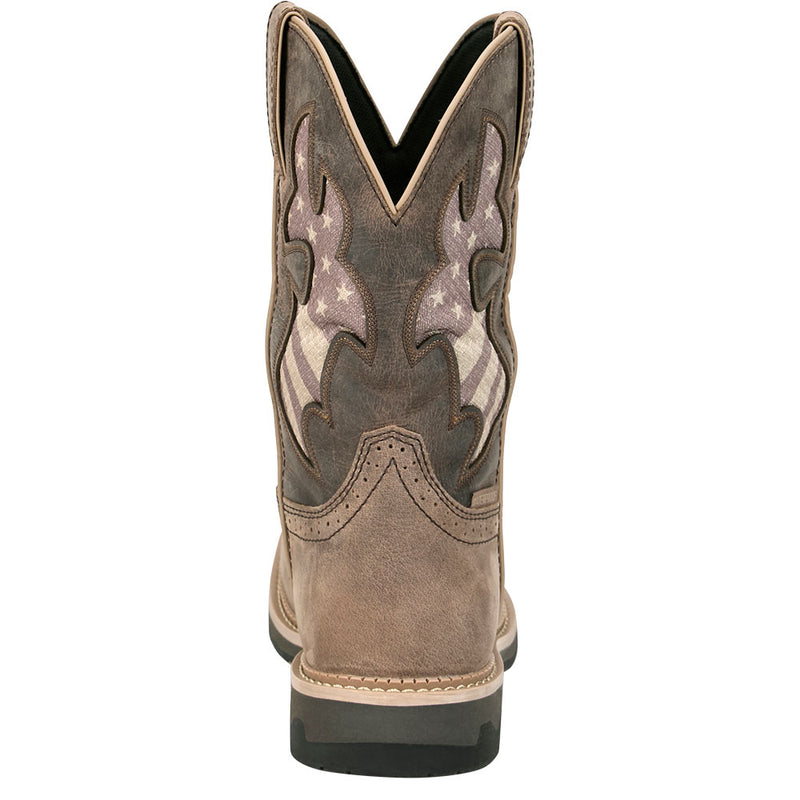Justin Boot Company Men's Bolt Brown Vamp 11in Top Comp Square Toe Waterproof Work Boot