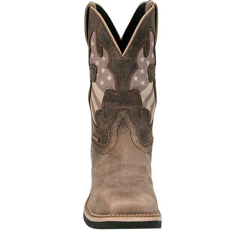 Justin Boot Company Men's Bolt Brown Vamp 11in Top Comp Square Toe Waterproof Work Boot