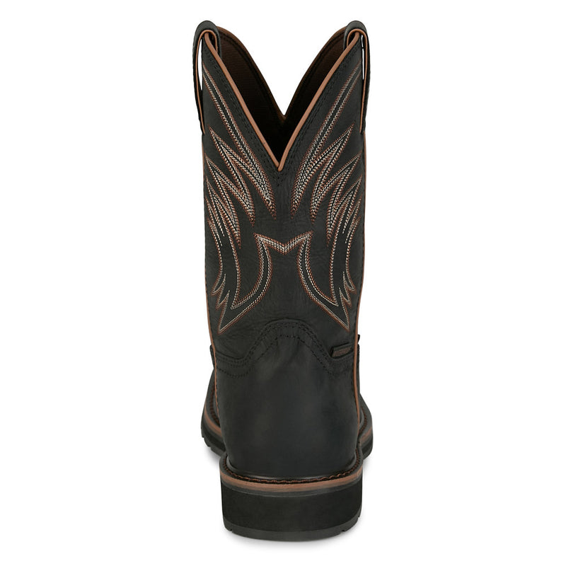 Justin Boot Company Men's Widowmaker Black 11In Top Square Steel Toe Work Boot